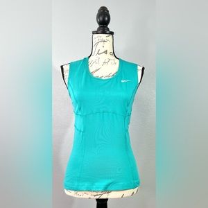 Nike Aqua And Grey Dry-Fit Halter Tank Top Women’s Size Small